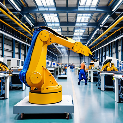 **Prompt 1: Romanian Industrial Transformation**
    "A vibrant, high-tech interior of a modern automotive assembly plant in Romania, depicting robotic arms and automated machinery working in harmony with a diverse team of skilled, young engineers and technicians. The scene emphasizes precision manufacturing, efficiency, and the integration of Industry