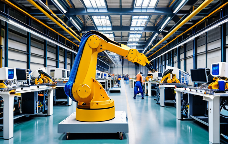 **Prompt 1: Romanian Industrial Transformation**
    "A vibrant, high-tech interior of a modern automotive assembly plant in Romania, depicting robotic arms and automated machinery working in harmony with a diverse team of skilled, young engineers and technicians. The scene emphasizes precision manufacturing, efficiency, and the integration of Industry