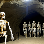 The Bear's Cave - Galería de los Osos**

"Interior view of the Bear's Cave in Romania, Galería de los Osos, featuring ancient cave bear skeletons. Soft, diffused lighting highlighting the bone structures and cave formations. Fully clothed tourists observe respectfully. Appropriate attire, safe for work, perfect anatomy (of skeletons and people), natural proportions, professional photography, family-friendly, high resolution, intricate details, well-lit, safe for work, appropriate content, professional."

**