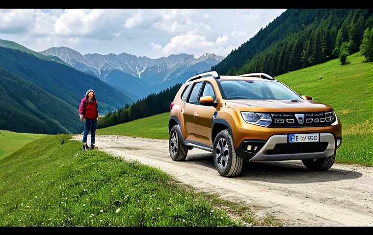 Dacia Duster Adventure**

"A fully clothed family of four smiles as they stand in front of a Dacia Duster SUV parked on a scenic mountain road in the Romanian Carpathians. The car is dusted with a light layer of dirt, suggesting an adventurous journey. In the background, towering peaks and lush forests create a breathtaking vista. Safe for work, appropriate content, fully clothed, family-friendly, perfect anatomy, correct proportions, professional photography, high quality."

**