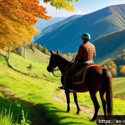 루마니아에서 승마 체험 - A scenic horseback riding trail through the dense, lush forests of the Carpathian Mountains in Roman...